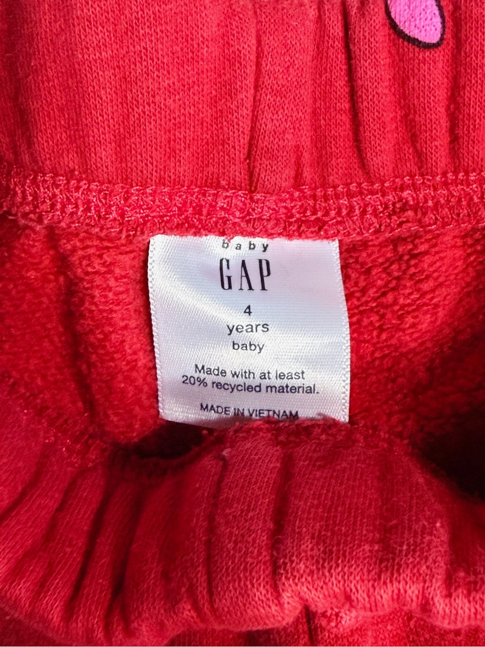 GAP Red Heart Print Hoodie & Jogger Set | Size 4 | Cute Heart Outfit ❤️ - Picture 7 of 7